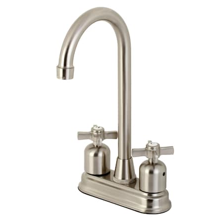 Kingston Brass KB8498ZX Millennium Bar Faucet, Brushed Nickel KB8498ZX